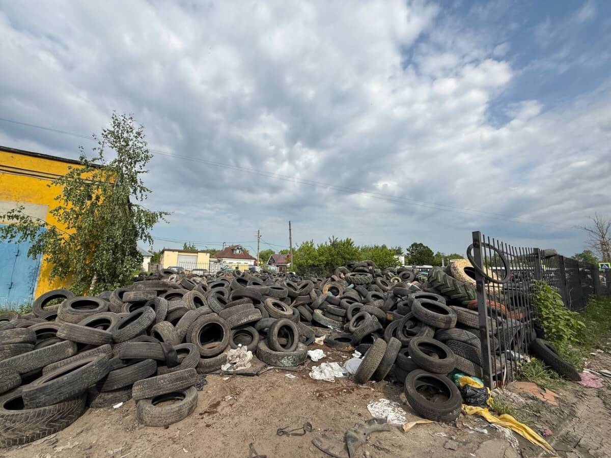 В Нижнем Новгороде убрали огромную свалку из старых шин