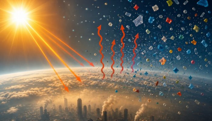Цветной микропластик ускоряет нагрев атмосферы