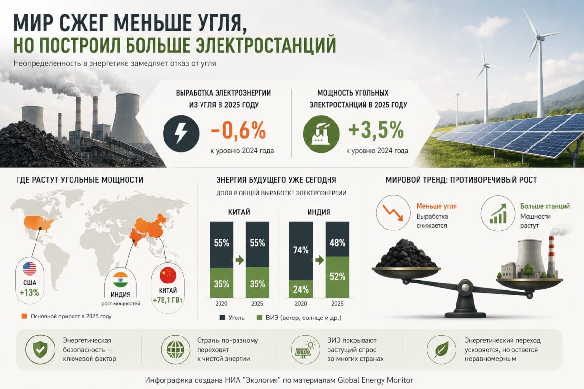 Мир начал сжигать меньше угля — но строить больше угольных электростанций